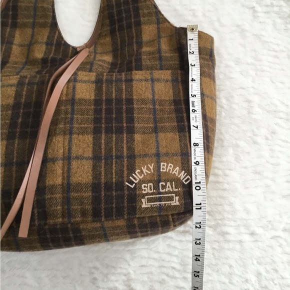 Lucky brand hobo topanga tan plaid bag nwt - Picture 6 of 13